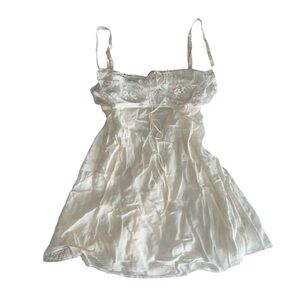 Victoria's Secret Cream Lace Chemise with Spaghetti Straps